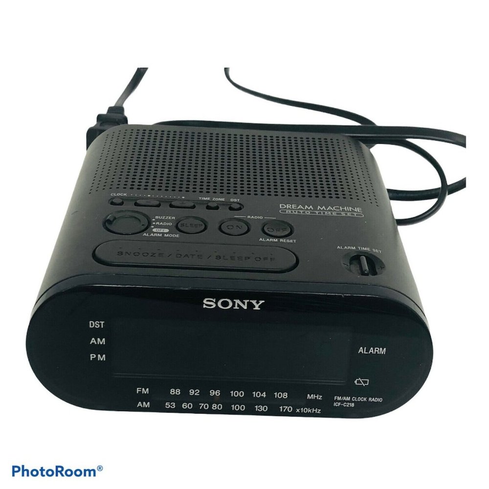 Sony Dream Machine Black Digital Alarm Clock AM/FM